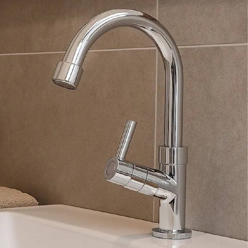 Torneira Bica Lavatório Em Abs Simples De Mesa Cor Cromada Luxo Lavabo Lavatório Fria Tkla