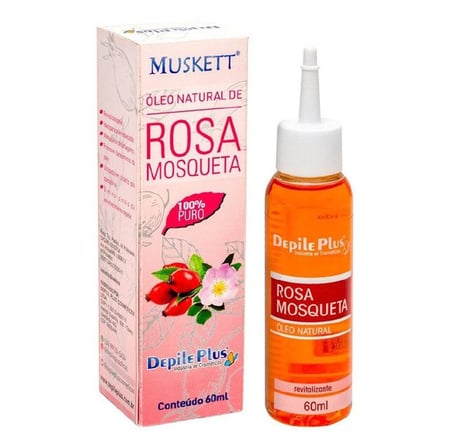 Óleo De Rosa Rubiginosa Puro Para Manchas 60ml Depile Plus Fragrância Rosa Mosqueta