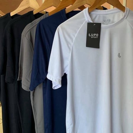 Kit 2 Camisetas Básica Lupo Masculina Fitness Dry Sport