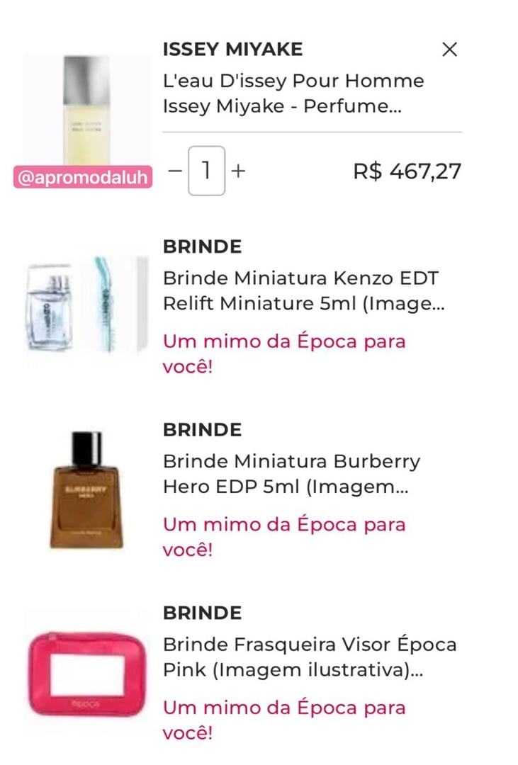 GANHE 2 MINIS + AMOSTRAS NAS COMPRAS DA MARCA ISSEY MIYAKE ACIMA DE R$429! 🤩