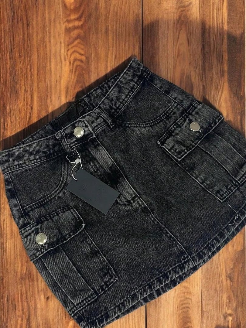 Saía Saía cargo feminina com bolso ( 34 ao 54 ) Plus size