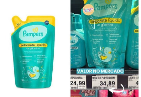 Sabonete Líquido Pampers Glicerina Refil 350ml