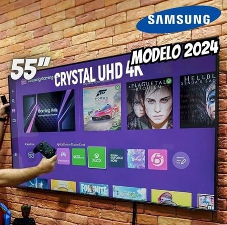 Samsung Smart TV 55" Crystal UHD 4K 55DU8000 - Painel Dynamic Crystal Color, Gaming Hub