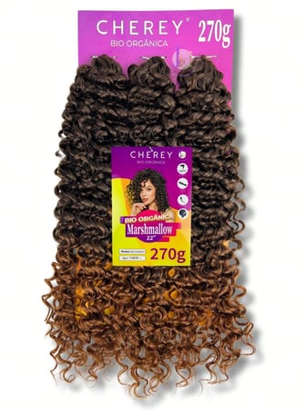 Cabelo Cacheado Bio Orgânico Crochet Marshmallow Cherey 55cm