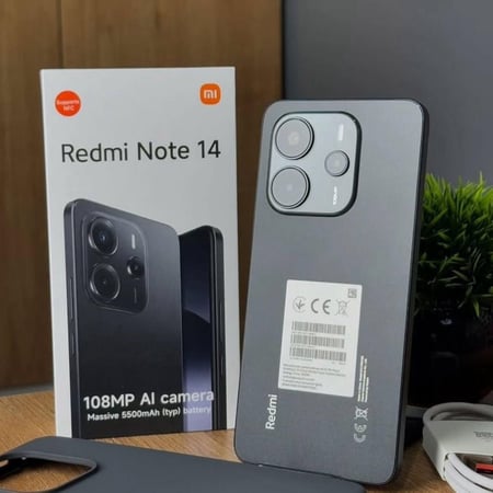 Smartphone Xiaomi Redmi Note 14 Midnight Black (Preto) 8GB RAM 256GB ROM