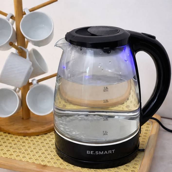 Chaleira Elétrica Jarra 1.8L Café Chá Inox 110v Vidro