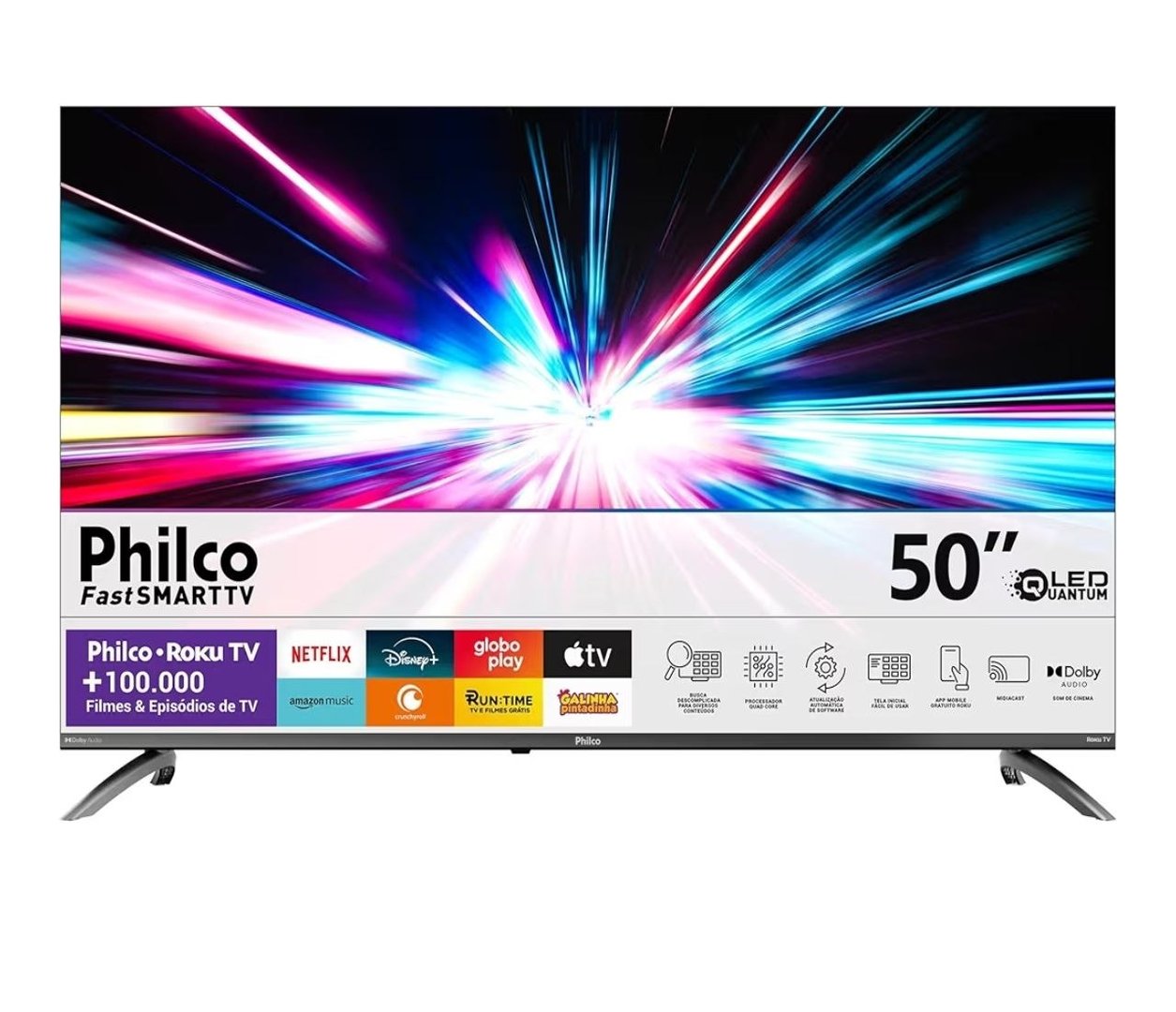 Smart TV 50” Philco P50CRB 4K LED Dolby Audio