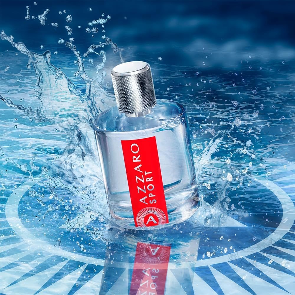 Azzaro, Azzaro Sport, Perfume Masculino, Fragrância Fougère Fresca com Notas de Grapefruit e Sândalo, Eau de Toilette com Fixação Equilibrada, Ideal para Pré-treino e Pós-treino, 100ml