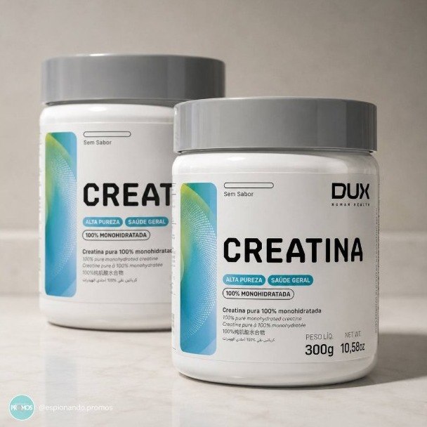 Kit 2x Creatina Monohidratada 100% Pura 300g Dux Nutrition