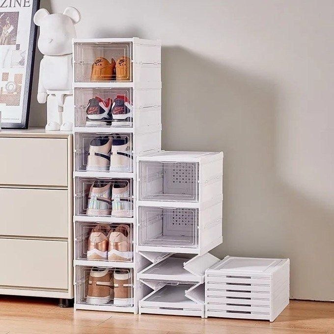 Sapateira Vertical Empilhável e Dobrável para 6 Pares