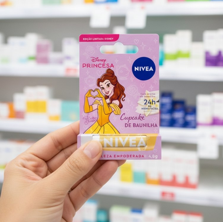 Nivea Hidratante Labial Cupcake De Baunilha Ed. Limitada Bela Disney®