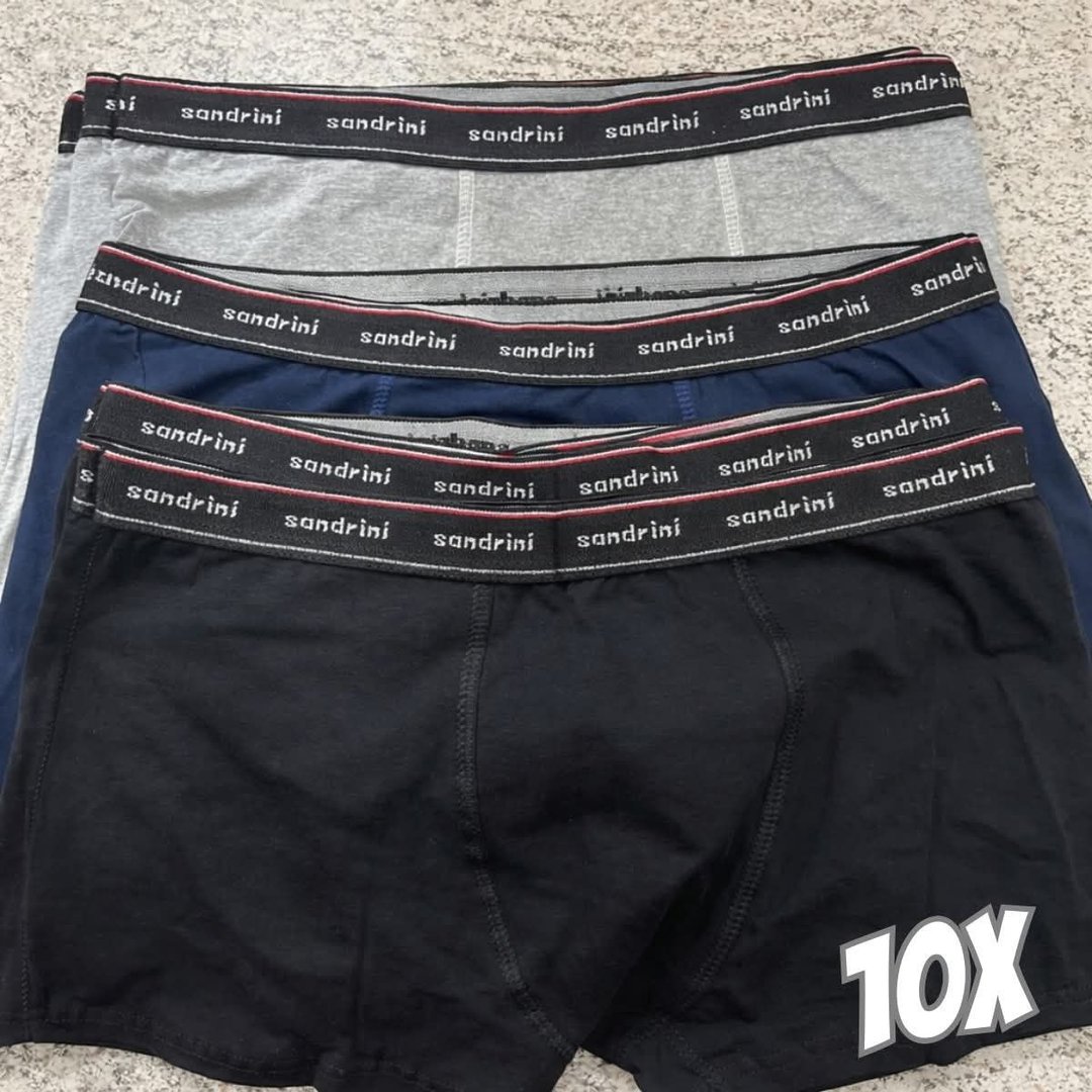 Kit 10 Cuecas Boxer Sandrini Masculinas Algodão Conforto