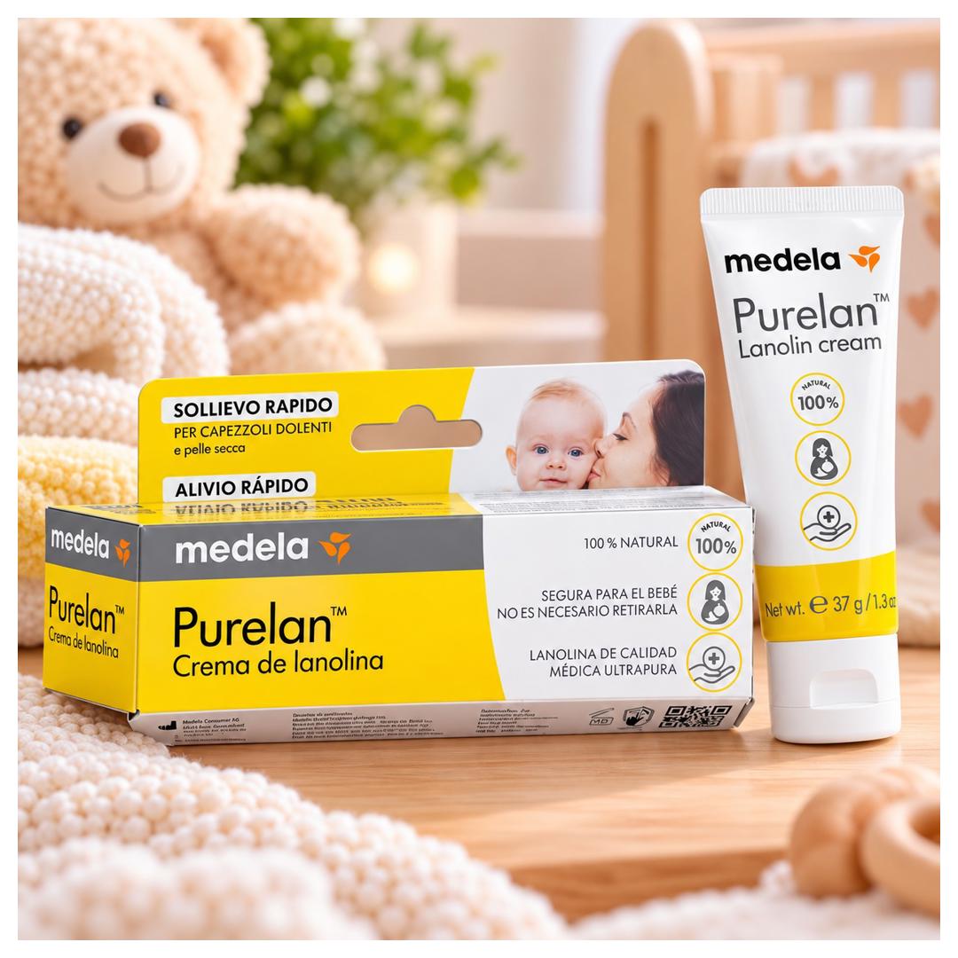 Pomada de Lanolina para Hidratação dos Mamilos Medela Purelan 2.0 - 37g, Medela, Incolor, 37G