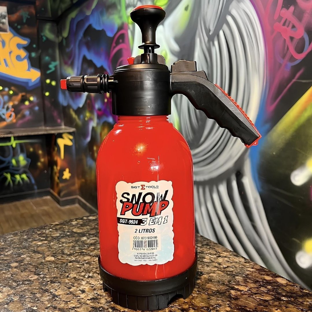 Pulverizador Bahrein Snow Foam Shampoozeira Manual 3 Em 1 Água Químicos E Espuma Cor Preto...