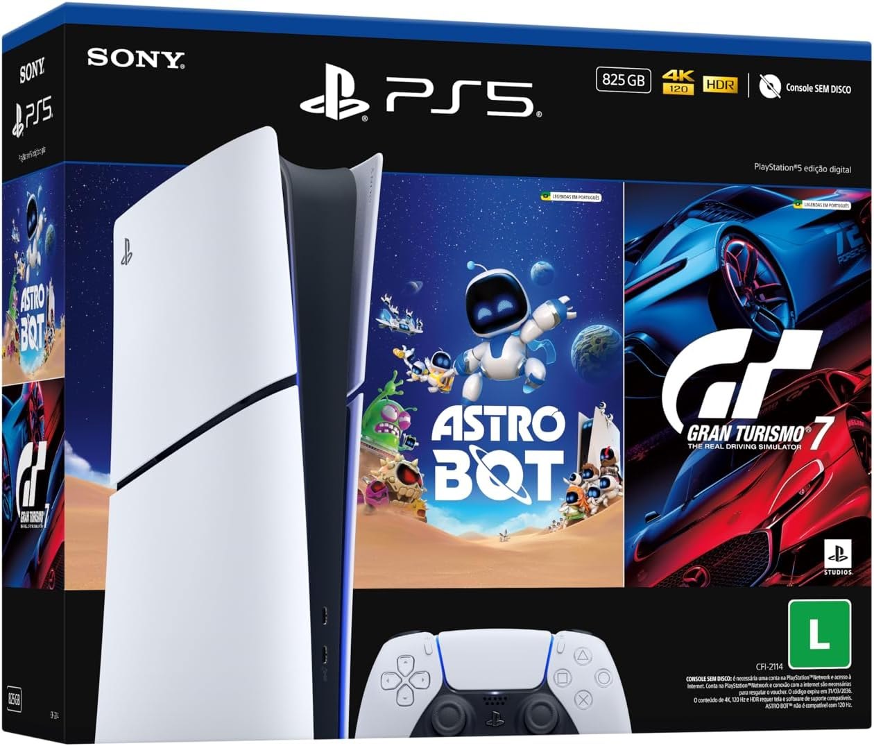 Console PlayStation 5 Slim Digital Edição Astro Bot e Gran Turismo 7