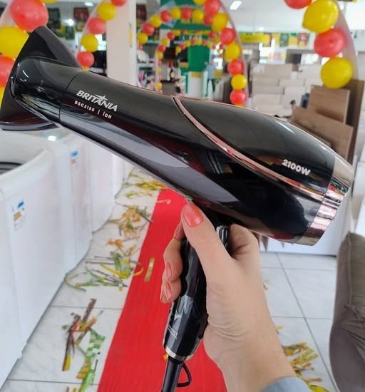 Secador De Cabelo Britânia Tourmaline Ion 3 Temperatura 2 Velocidades 2100w - Bivolt