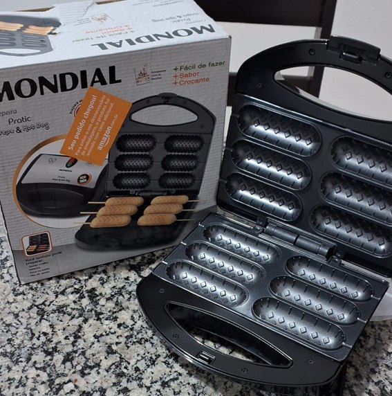 Crepeira Pratic Crepe & Hot Dog Mondial Prepara 6 Crepes 850W - 220v