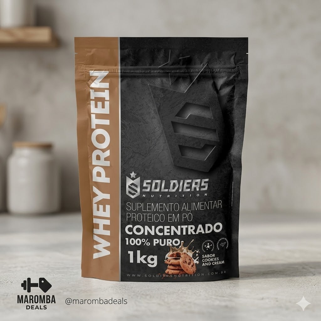Whey Protein Concentrado 1kg Cookies Soldiers Nutrition Cookies And Cream