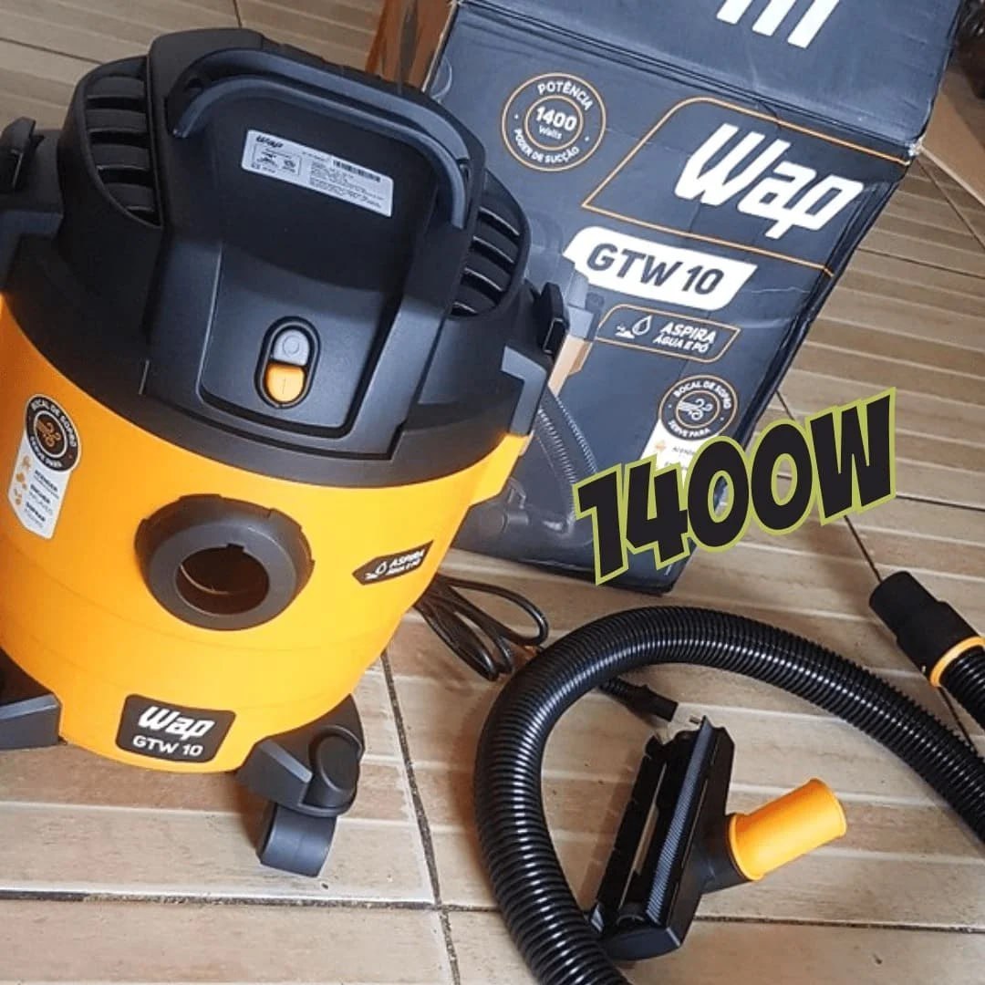 Aspirador De Pó E Água Wap Gtw 10 1400w De Potência Com Bocal De Sopro Amarelo/preto 220v