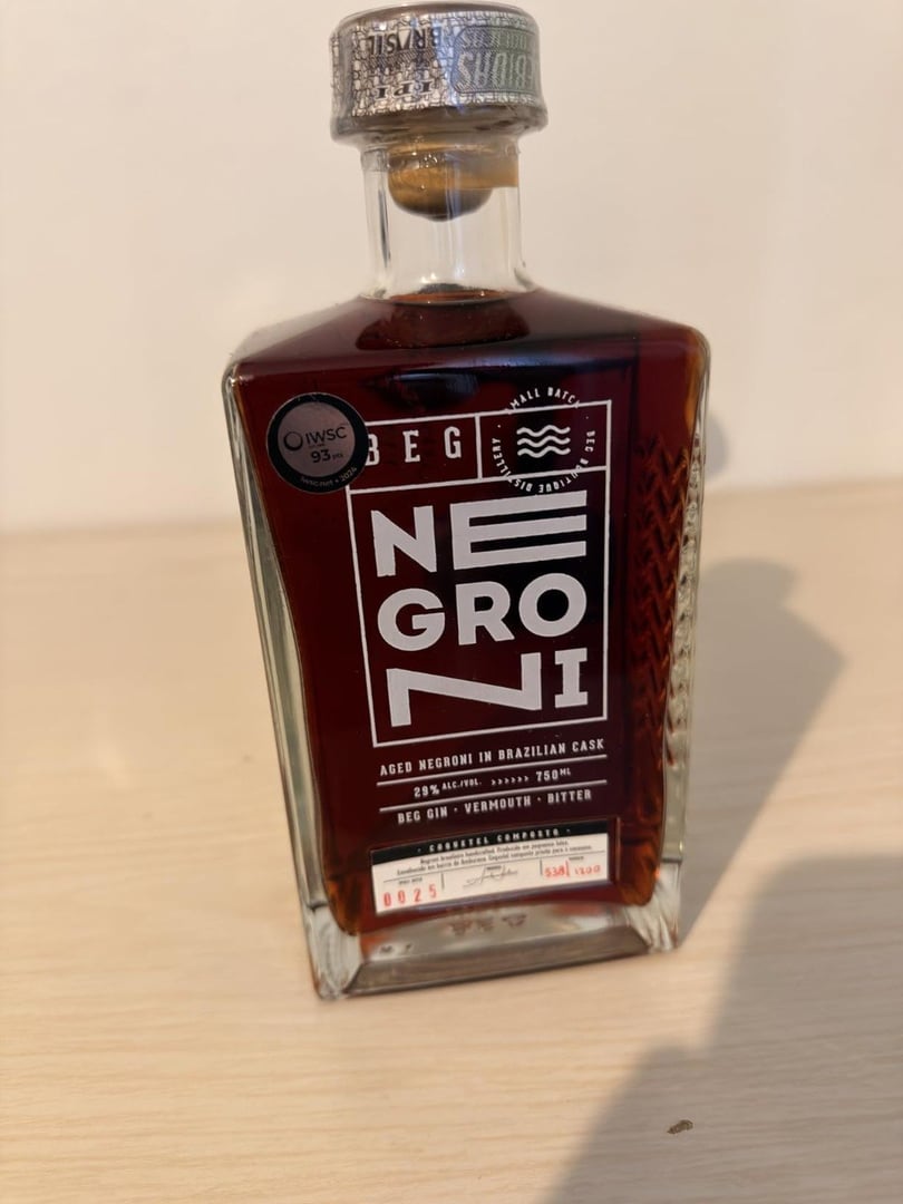 🤓BEG - Aged Negroni 750ml – Envelhecido em Barris de Amburana (Cerejeira) - Pronto para S...
