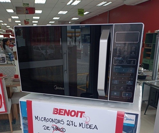 Micro-ondas Midea Led 27L Receitas Pré-programadas Autolimpante Preto e Branco - 110v
