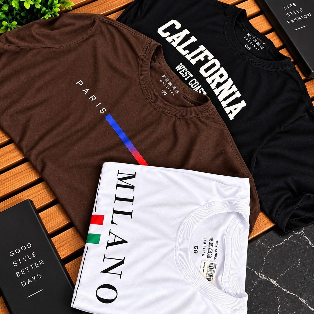 Kit 3 Camisetas Masculina