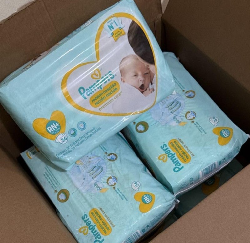 Pacote Fralda Pampers Recém-Nascido Tamanho RN+ - 36 Unidades