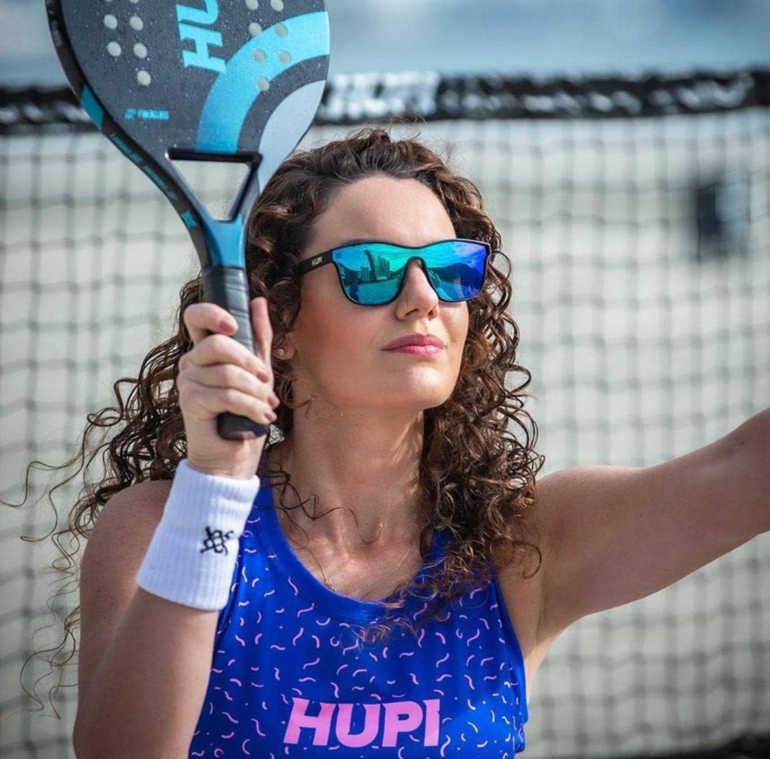 Óculos de Sol Hupi Major Preto - Lente Verde Espelhado