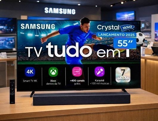 Combo Smart TV 55” Samsung 4K UHD Crystal UHD + Soundbar Samsung B-Series HW-B400F