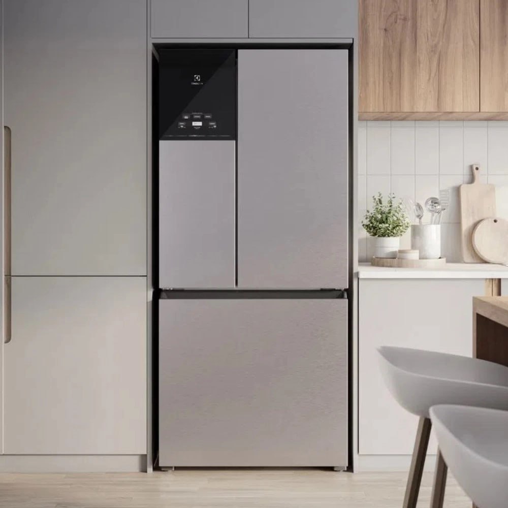 Geladeira Electrolux Frost Free Inverter 590L AutoSense 3 Portas Cor Inox Look (IM8S) - 127V