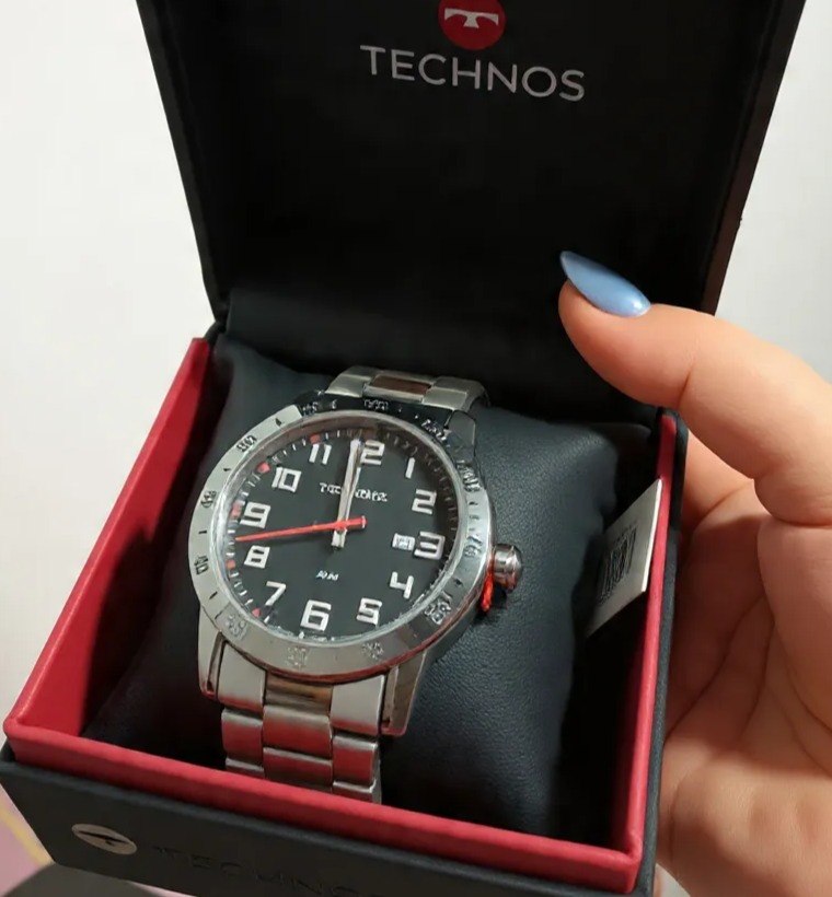 Relógio Technos Masculino Analógico Prateado 2115myi/1a Prateado