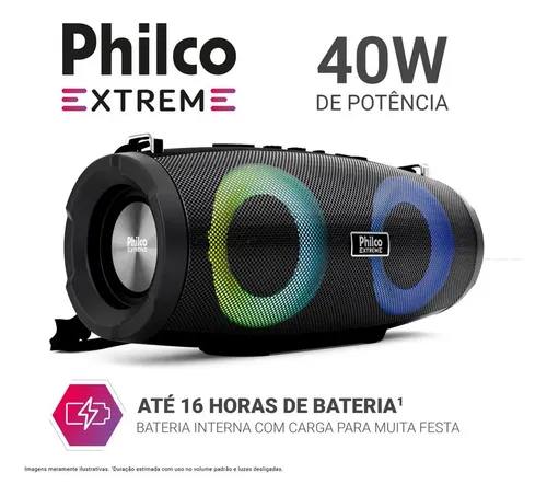 Caixa De Som Speaker Philco Extreme 40w Pbs45bt Preto 127/220v