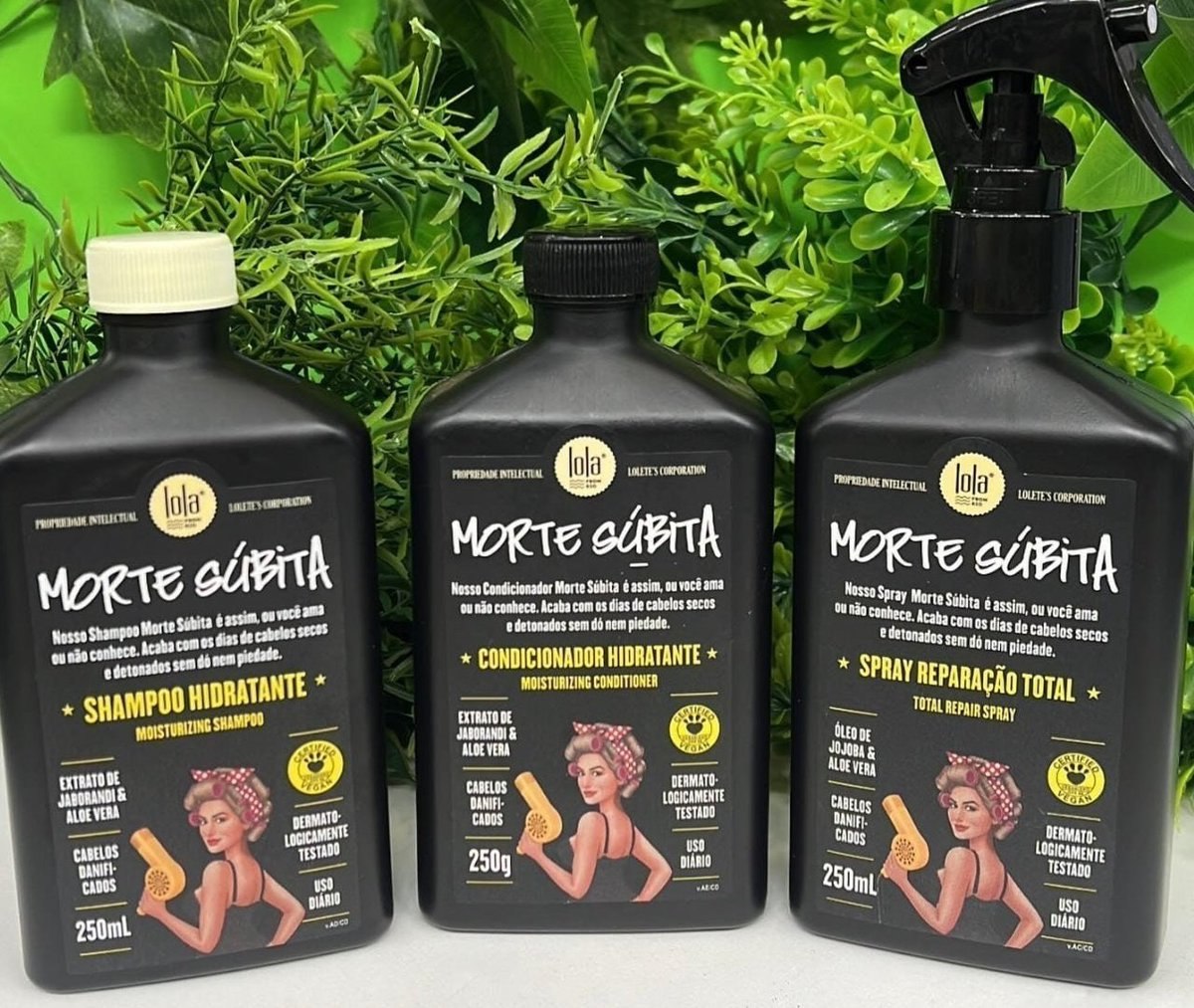 Kit Morte Súbita (Shampoo + Condicionador + Spray Reparaçao) - Lola From Rio