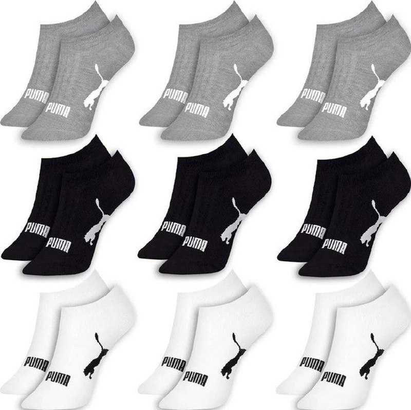 Kit 9 Pares Meias Puma Sapatilha Soquete Invisível Original