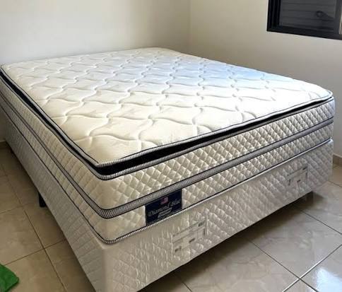 Cama Box Casal (Box + Colchão) Gazin de Mola - 59cm de Altura Diamond Blue
