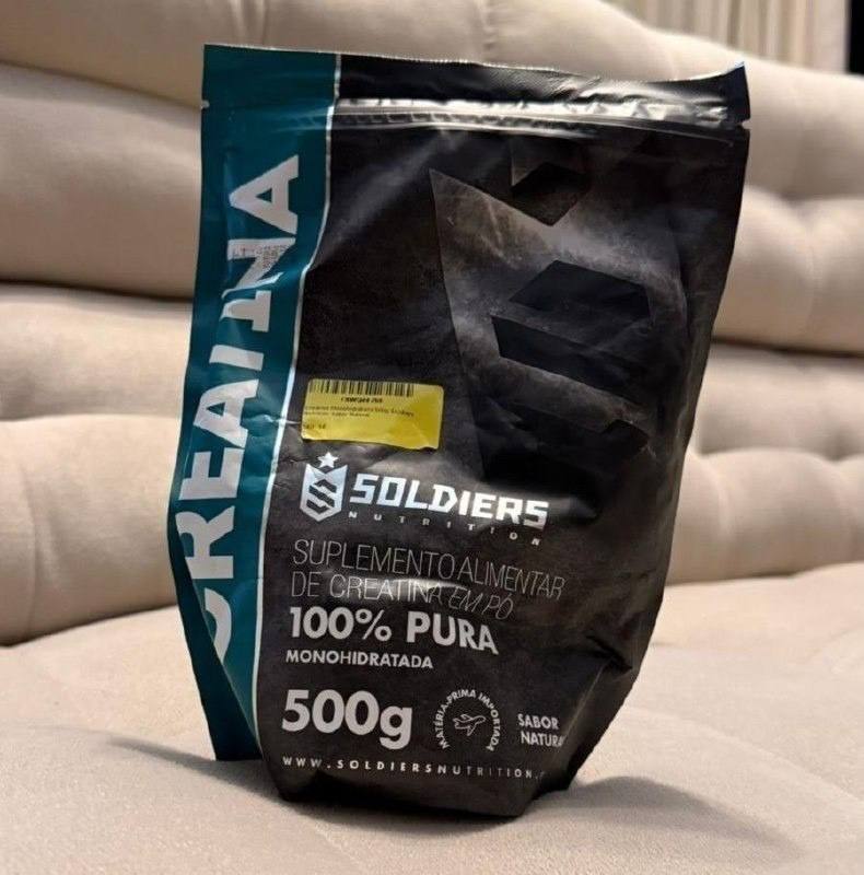 Creatina 500g Suplemento Monohidratada Em Pó 100% Pura - Soldiers Nutrition Sem Sabor