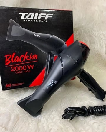 Taiff Black Ion Secador De Cabelo Profissional 2000w Cor Preto