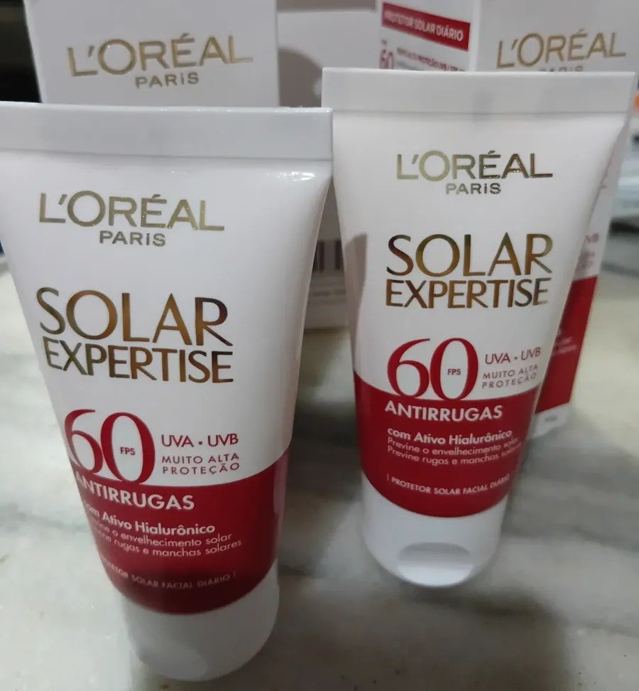 Kit 2 L'Oréal Paris Solar Expertise FPS 60 Protetor Solar Antirrugas 40g
