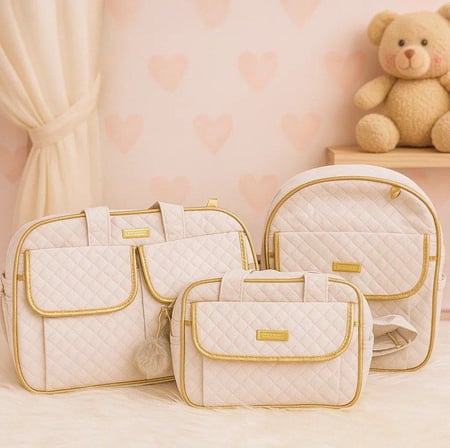 Bambinelli Kit Bolsa Maternidade Com Mochila Menina Menino Cor Azul-marinho