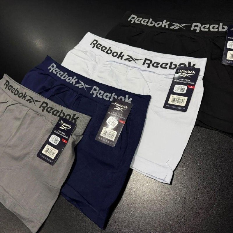 Kit 6 Cuecas Boxer Reebok Microfibra Sem Costura Original
