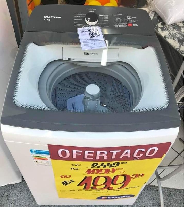 Lavadora Brastemp 13Kg Cesto Inox 12 Programas Lava Edredom - 110v
