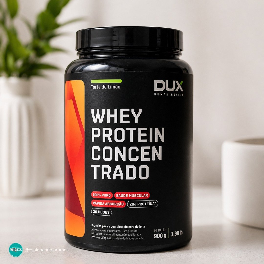 Whey Protein Concentrado Pote 900g Dux Human Health Torta De Limao