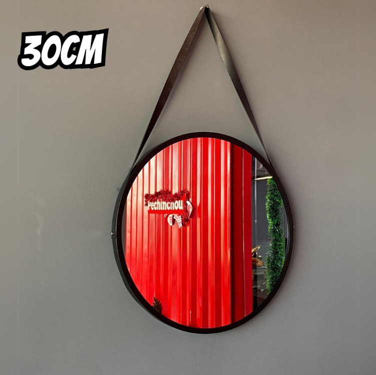 Espelho Adnet Redondo Para Banheiro/quarto/sala/30cm+brinde