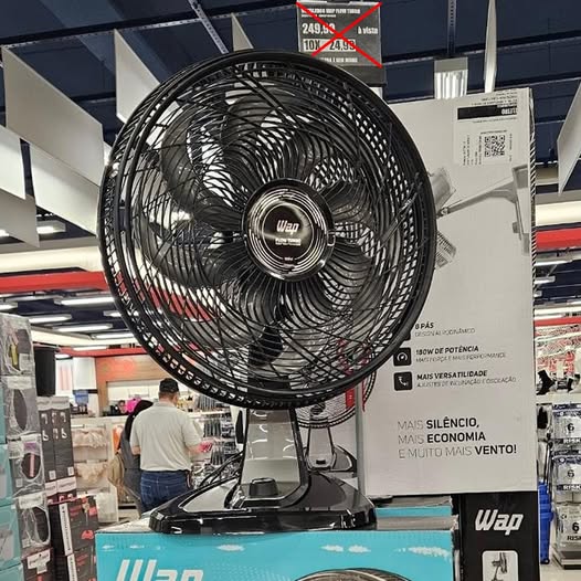 Ventilador 2 em 1 Mesa e Parede WAP FLOW TURBO 180W 8 Pás 50cm 3 Velocidades  - 110v