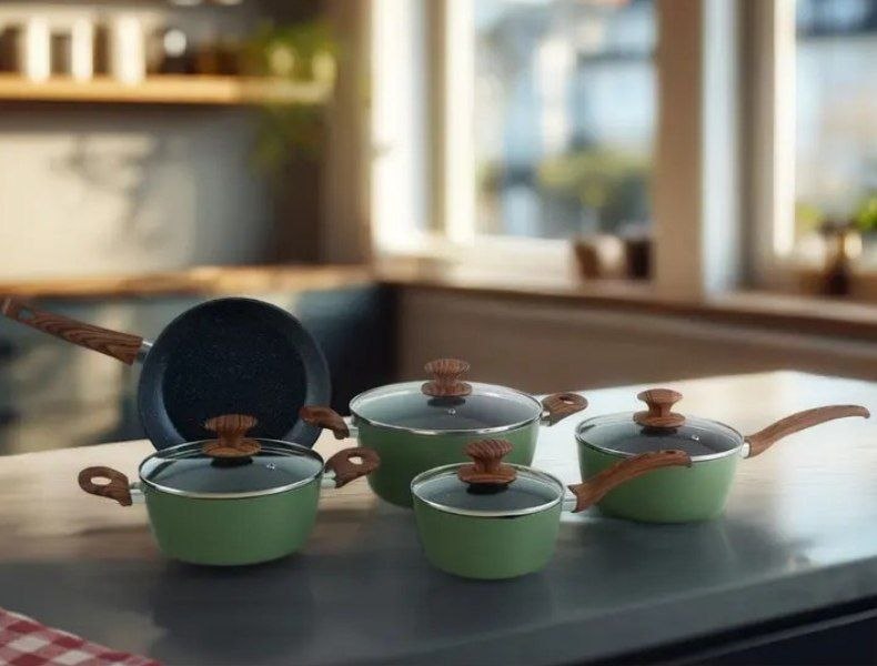 Jogo de Panelas Brinox Verde Olive 5 Peças