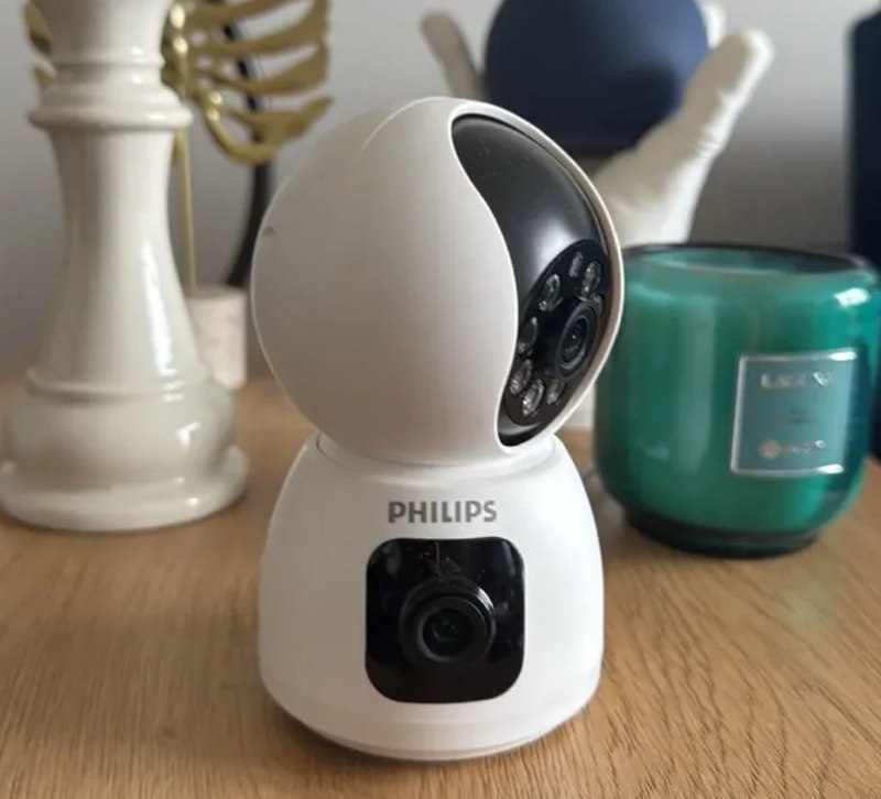 Câmera De Segurança Philips Wifi Dupla Lente Full Hd 2mp Visão Noturna Colorida Infravermelha 360° Ptz Detecção Humana Áudio Bidirecional Monitoramento Remoto App Câmera Interna Ip
