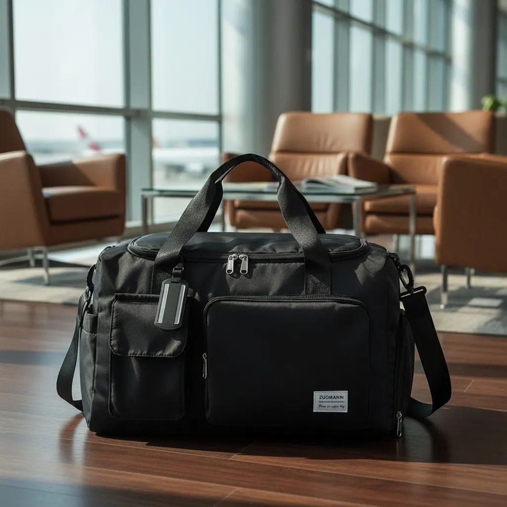 Bolsa Mala Viagem Academia Feminina Masculina Porta Tenis Preto Mala De Bordo Mala De Mão ...