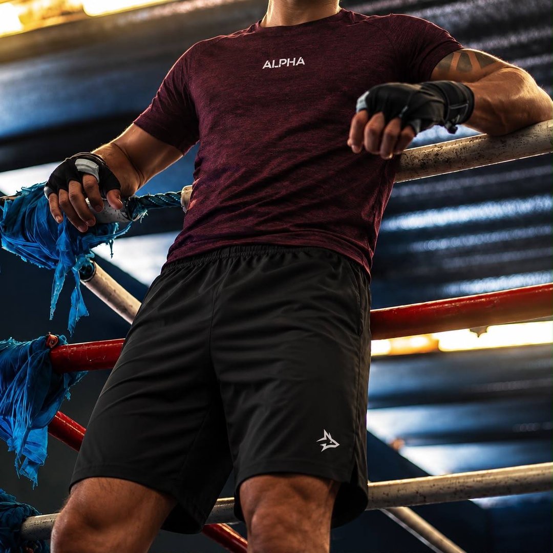 Kit Bermuda Lobo+camiseta Dry Fitness Academia Alpha