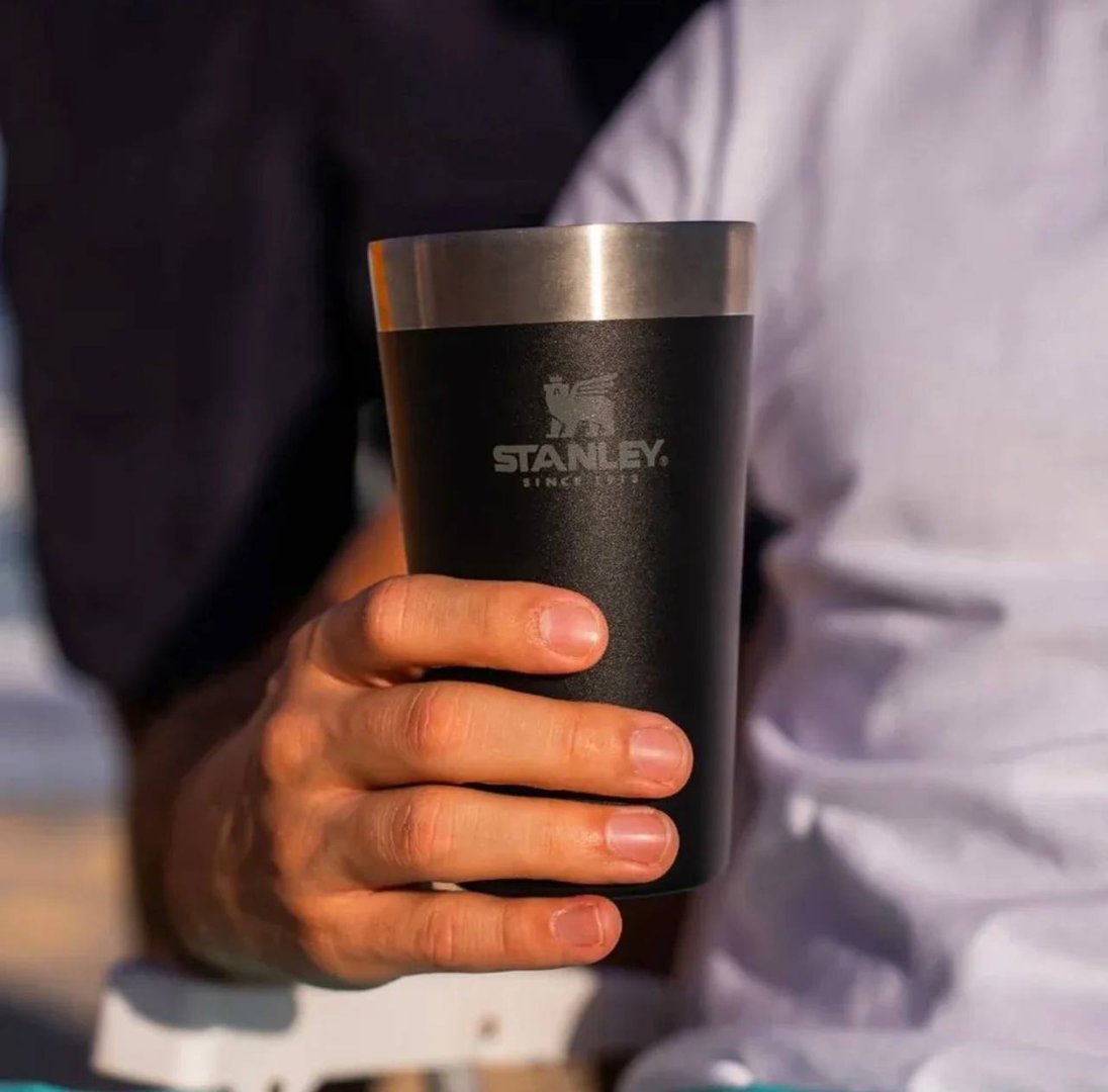 Copo Térmico De Cerveja Stanley Matte Black Preto | 473ml
