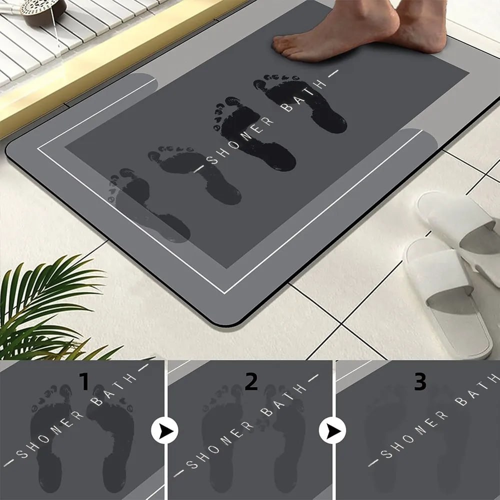 Kit2 Tapetes Para Banheiro Tapete Mágico Ultra  Para Absorçã